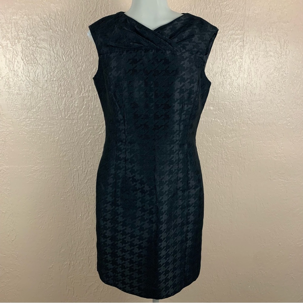 Worthington Black Herringbone Sleeveless Career Dress